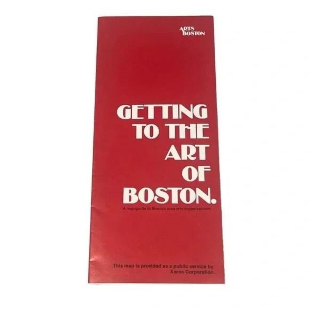 Getting to the Art of Boston Massachusetts Vintage Brochure Map c1977